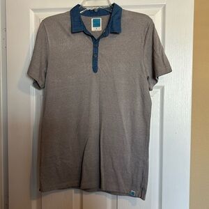 Jason Scott men’s gray short sleeve polo shirt size medium